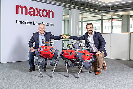 A solid partnership: maxon and ANYbotics are entering into a close, long-term collaboration and are thus strengthening Switzerland as a prime location for robotics